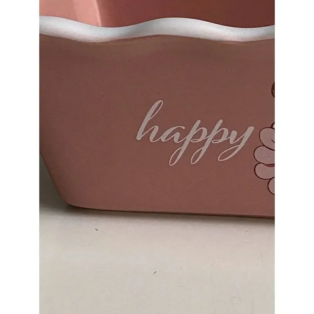 Disney Minnie Mouse Happy‎ Spring Mini Loaf Bread Baking Pan Dish Ceramic New